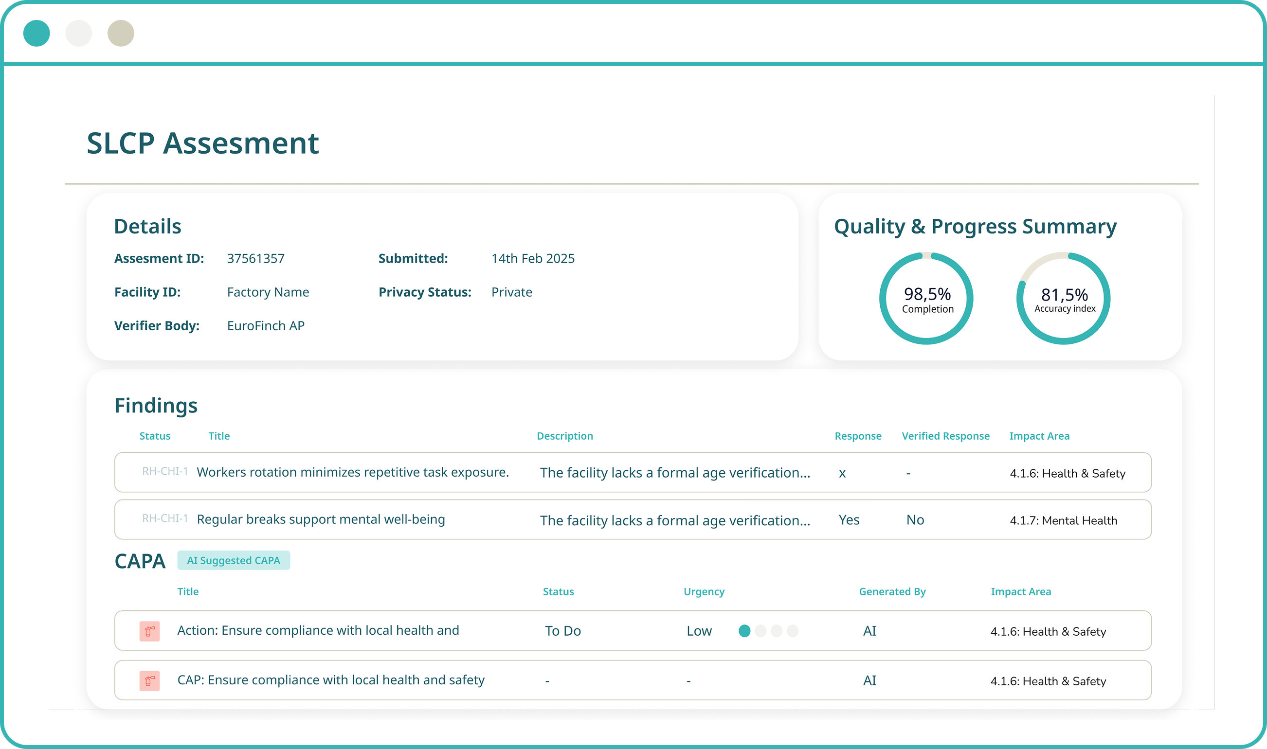 ESG Reporting Retraced Platform