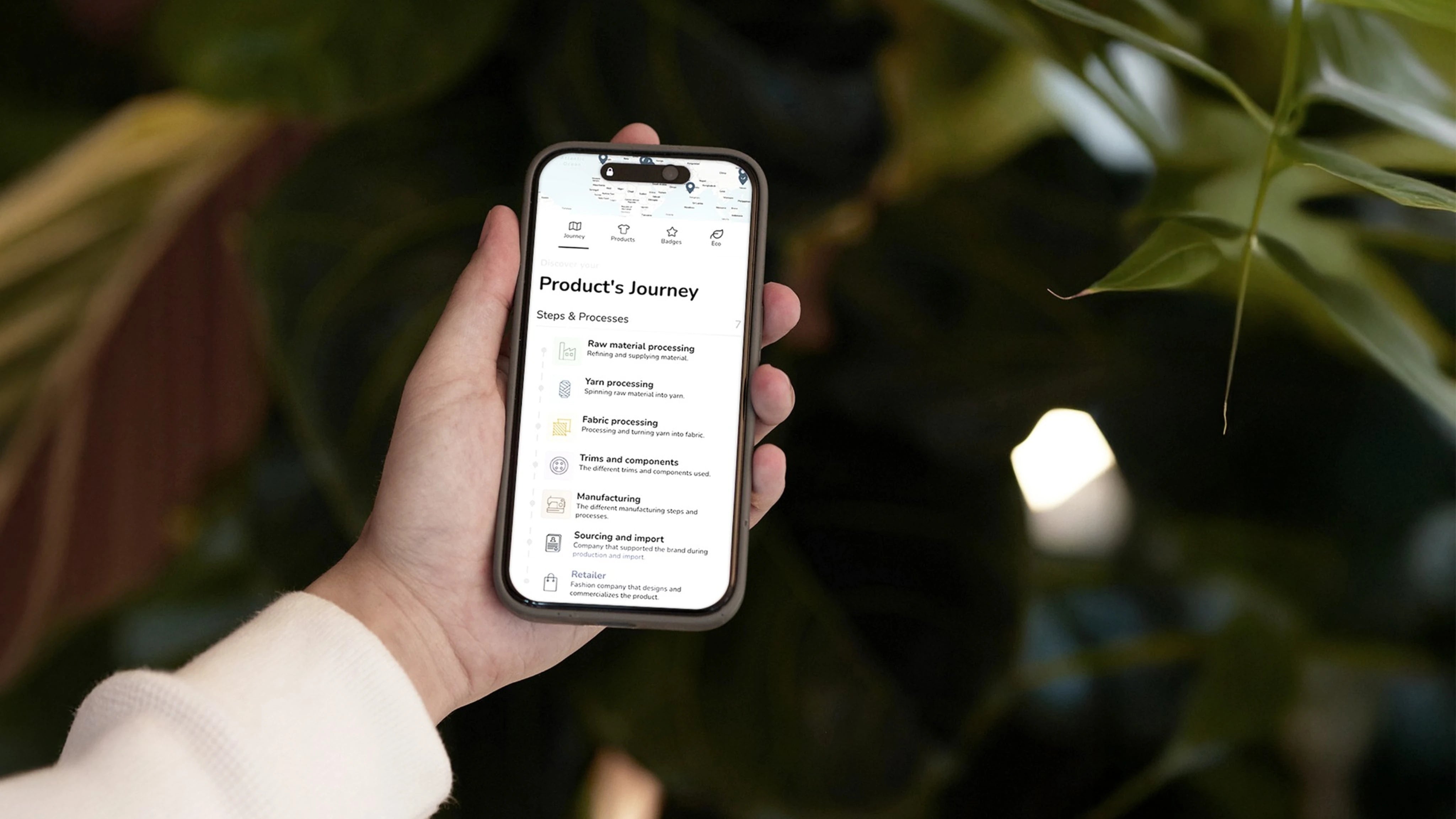 digital product passport in a smart phone application